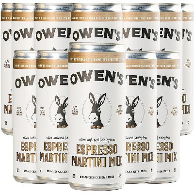 Owen’s Craft Mixers Espresso Martini Mix 12 Pack Handcrafted in the USA with Premium Ingredients Vegan & Gluten-Free Soda Mocktail and Cocktail Mixer | Target