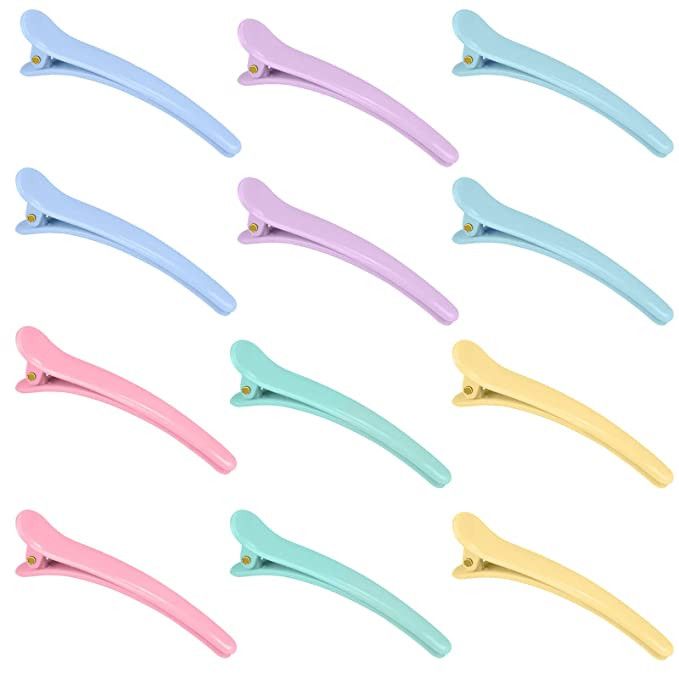 Hair Clips, 12 Pack Hair Clips for Styling and Sectioning, Non-slip Multicolor Plastic Duck Teeth... | Amazon (US)