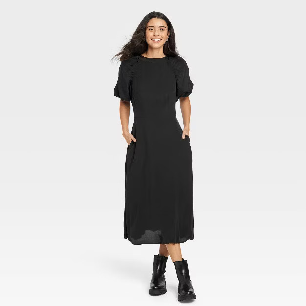 Women's Puff Short Sleeve Dress - A New Day™ | Target