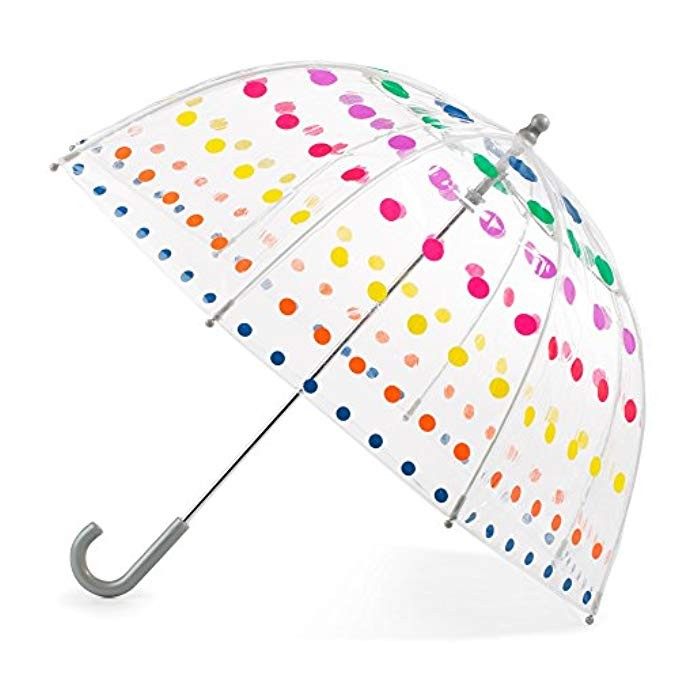 Totes Kid's Clear Bubble Umbrella with Easy Grip Handle, Dots | Amazon (US)