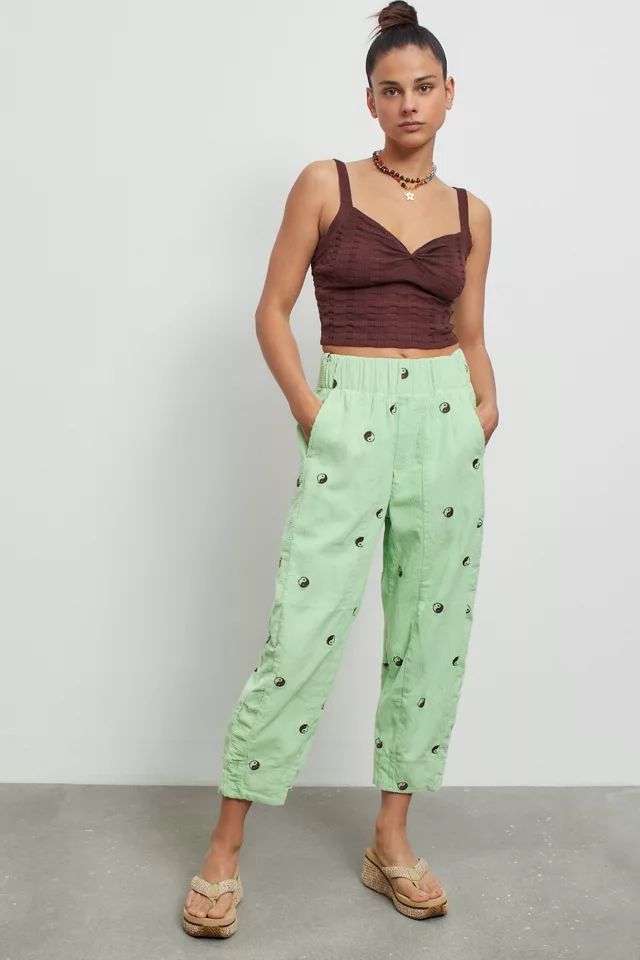 BDG Zaria Embroidered Corduroy Pull On Pant | Urban Outfitters (US and RoW)