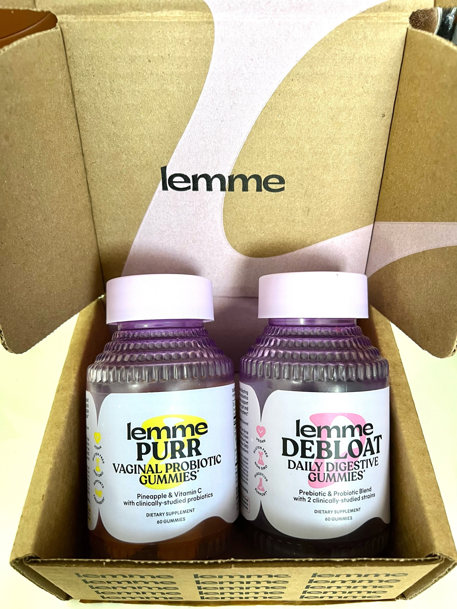 So excited to finally have my hands on lemme debloat & lemme purr! They honestly taste like regular gummies, which makes me feel like a kid again 💜 

#LTKfitness #LTKbeauty #LTKfindsunder50
