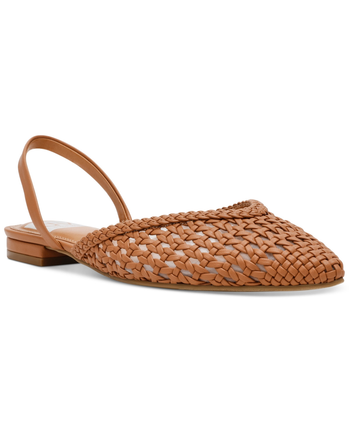 Dv Dolce Vita Women's Cashe Woven Slingback Pointed-Toe Flats - Toffee Woven Raffia | Macy's