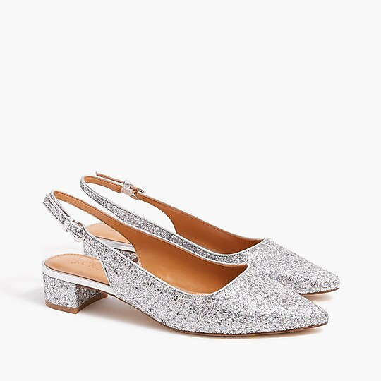 Glitter slingback flats | J.Crew Factory