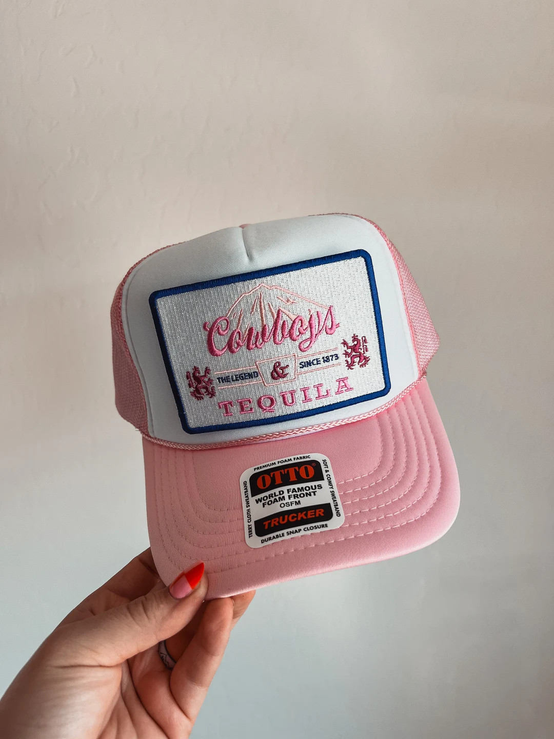 Pink Cowboys & Tequila Trucker Patch Hat, Iron Patches, Trucker Hat, Cowgirl Trucker Hat, Womans ... | Etsy (US)