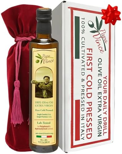 Papa Vince Olive Oil Gourmet Gift - Dipping Olive Oil, First Cold Pressed, Extra Virgin, Premium ... | Amazon (US)