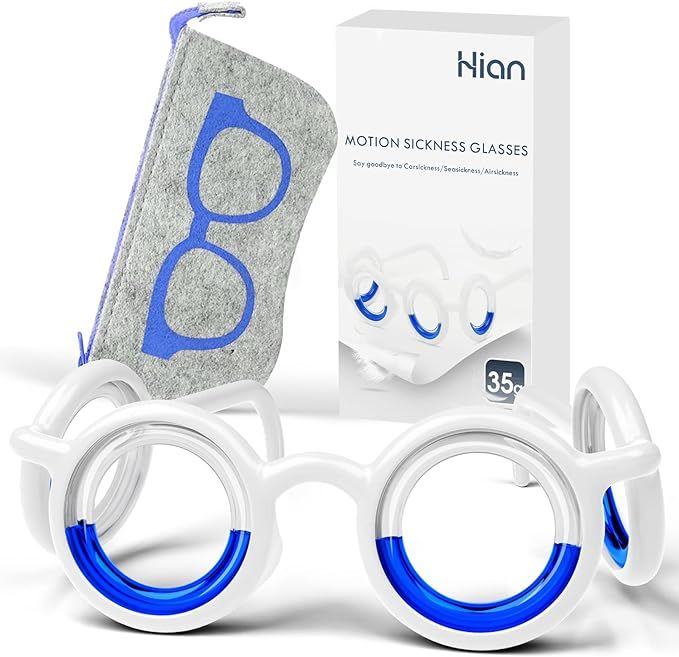 Hion Anti- Motion Sickness Smart Glasses, Ultra-Light Portable Nausea Relief Glasses, Raised Airs... | Amazon (US)