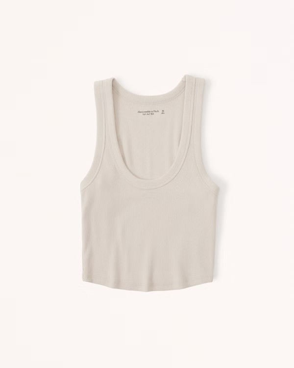 Women's Essential Scoopneck Tank | Women's | Abercrombie.com | Abercrombie & Fitch (US)