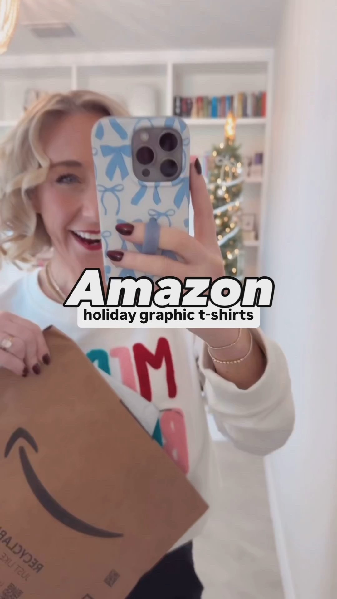 Amazon; holiday graphic tees * ‘Merry & Bright” sweatshirt size medium (tucked it into a belt band). * Wide leg yoga pants size small, short (come in 3 lengths). Use code G4FREE10 for 10% off. • Wide leg jeans - size 25. 1. Tree ‘Merry + Bright’ Tee - size small. 2. ‘In My Merry Era’ Tee - size small. 3. ‘Merry and Bright’ Tee - size small. 4. ‘Merry Christmas’ Bow Tee - size small. • Cardigans are both old but I’m linking similar.

 

#LTKSeasonal #LTKHoliday #LTKFindsUnder50