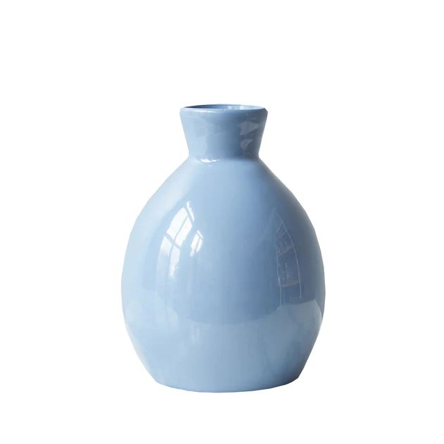 French Blue Seagirt Vase - Small | Cailini Coastal