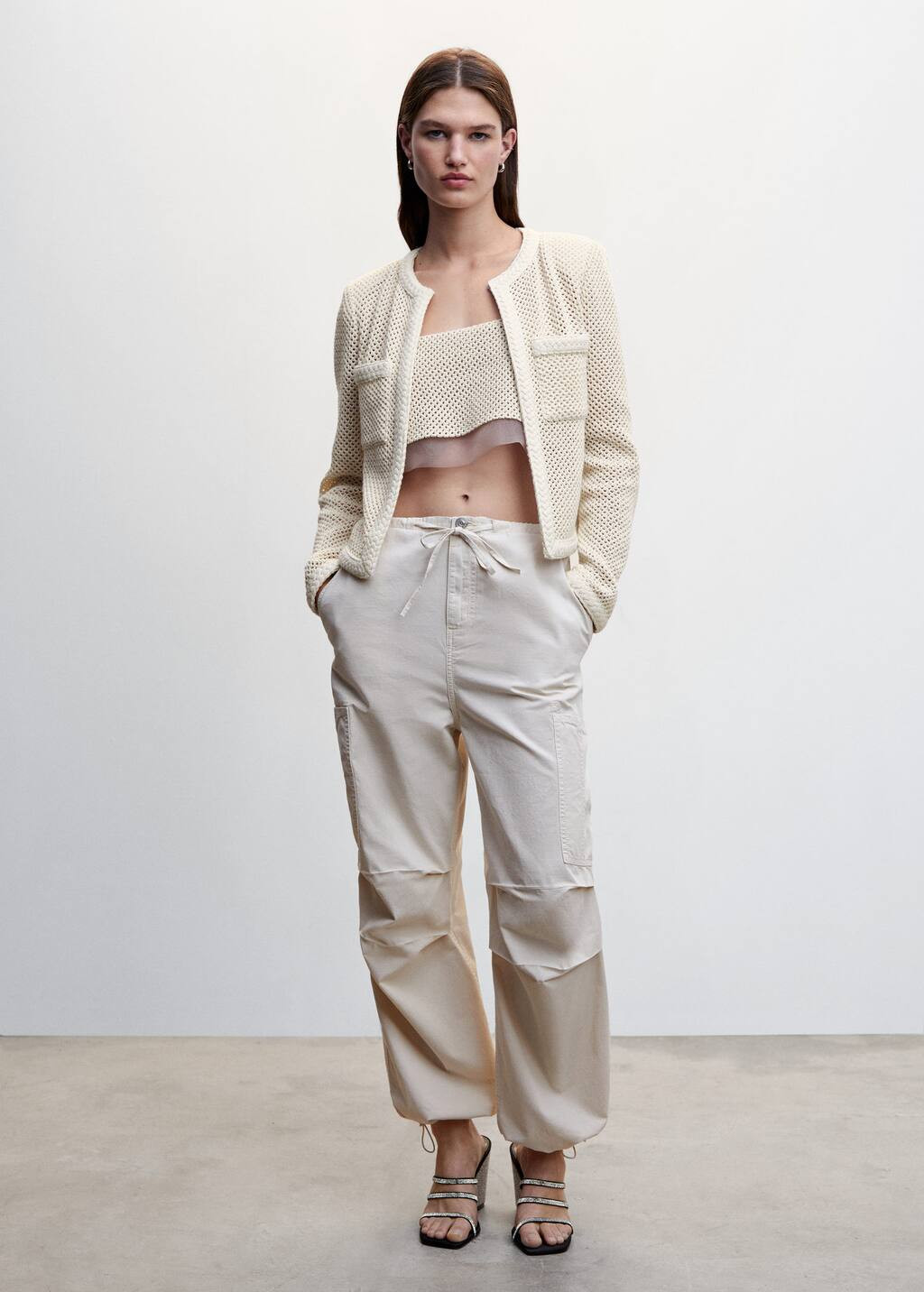 Openwork knitted jacket -  Women | Mango USA | MANGO (US)