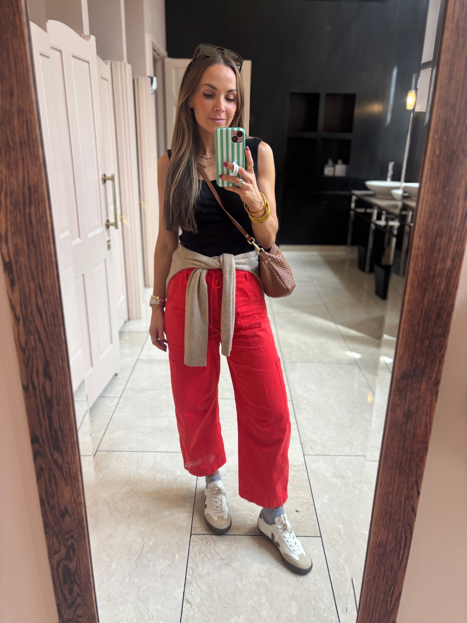 Rounded up red pants similar to the ones I wore in Europe! So perfect for fall! @Pistola Denim

#LTKootd