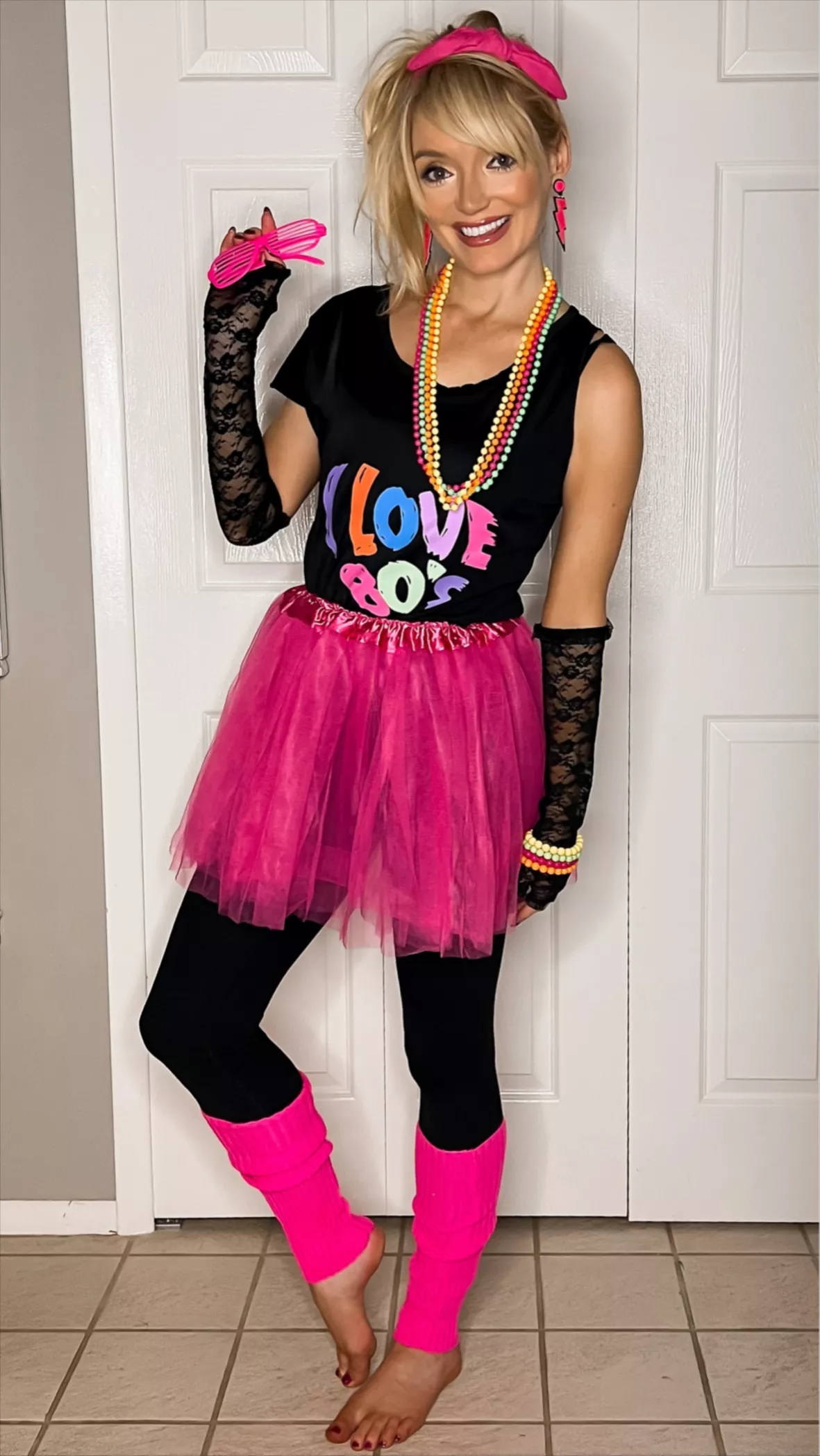 Womens I Love the 80's Disco 80s Costume Outfit Accessories -  Finland