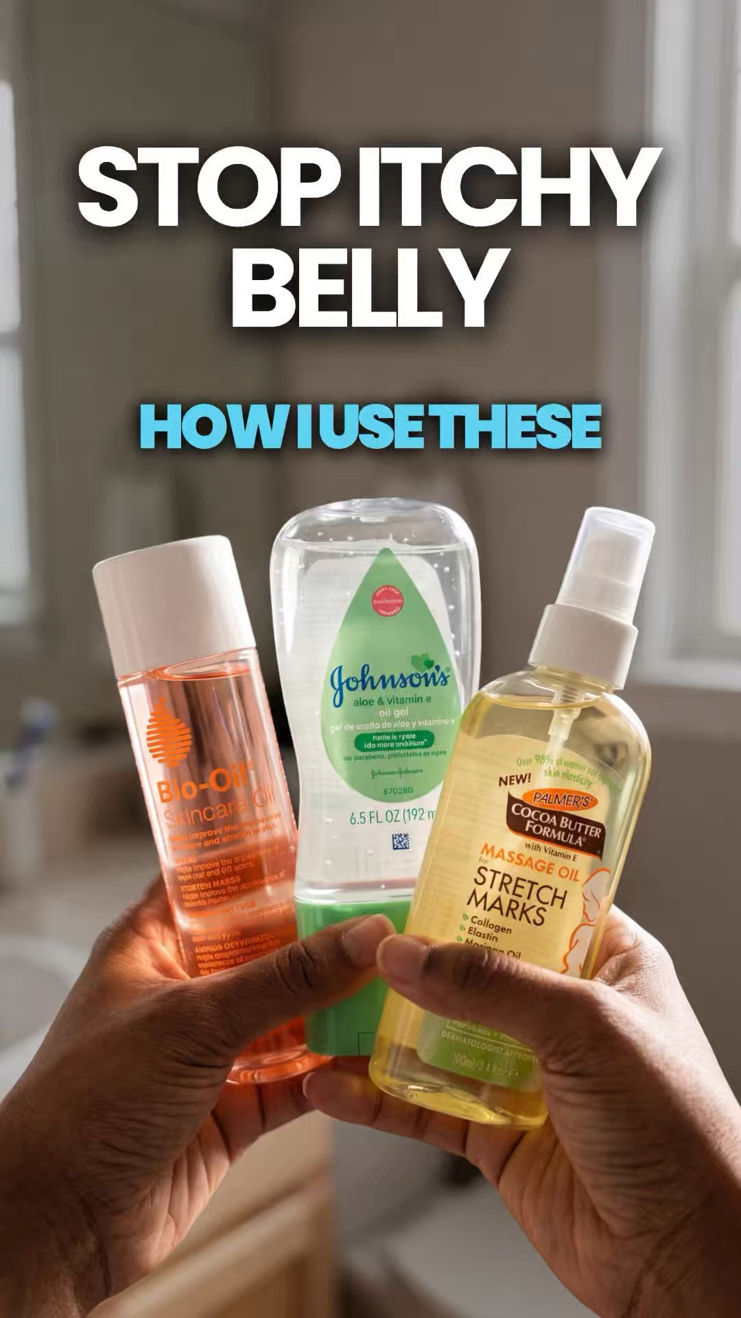 My real daily body oil rotation during pregnancy 🧴

I don’t use just one oil; I use three, depending on the day and what my skin actually needs.

But here’s what nobody tells you:
🟠Bio-Oil is my everyday favorite — after every shower, before bed, always.
🟢Vaseline is my backup for the really itchy days, or when a too-hot shower leaves my skin extra dry.
⚪️Palmer’s is for when I need something fast that I know I’ll reapply multiple times throughout the day.

It’s not about picking a favorite and sticking with it! it’s about matching the product to what your skin needs that day.

#LTKBump #LTKPetite #LTKselfcare