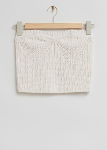 Knitted Bandeau Tube Top - Medium Beige - Tanktops & Camisoles - & Other Stories US | & Other Stories US