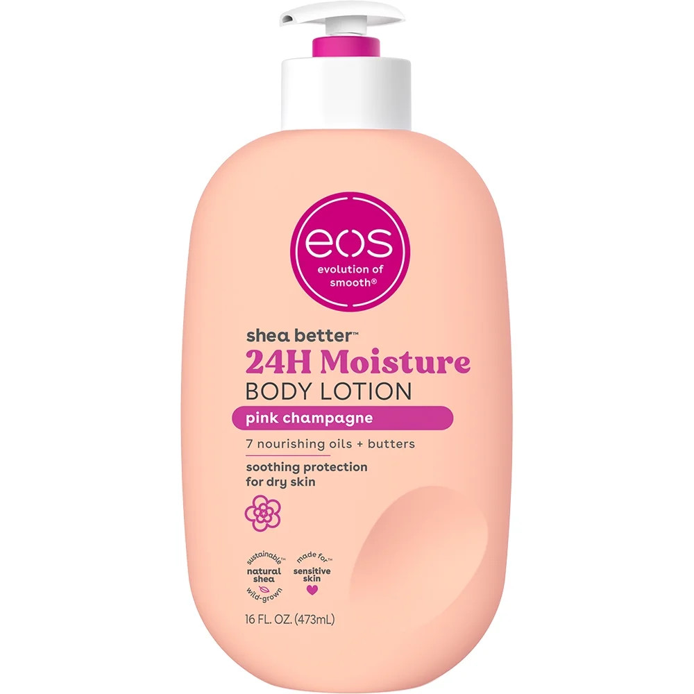 eos Shea Better Body Lotion for Dry Skin, Pink Champagne, 16 fl oz | Walmart (US)