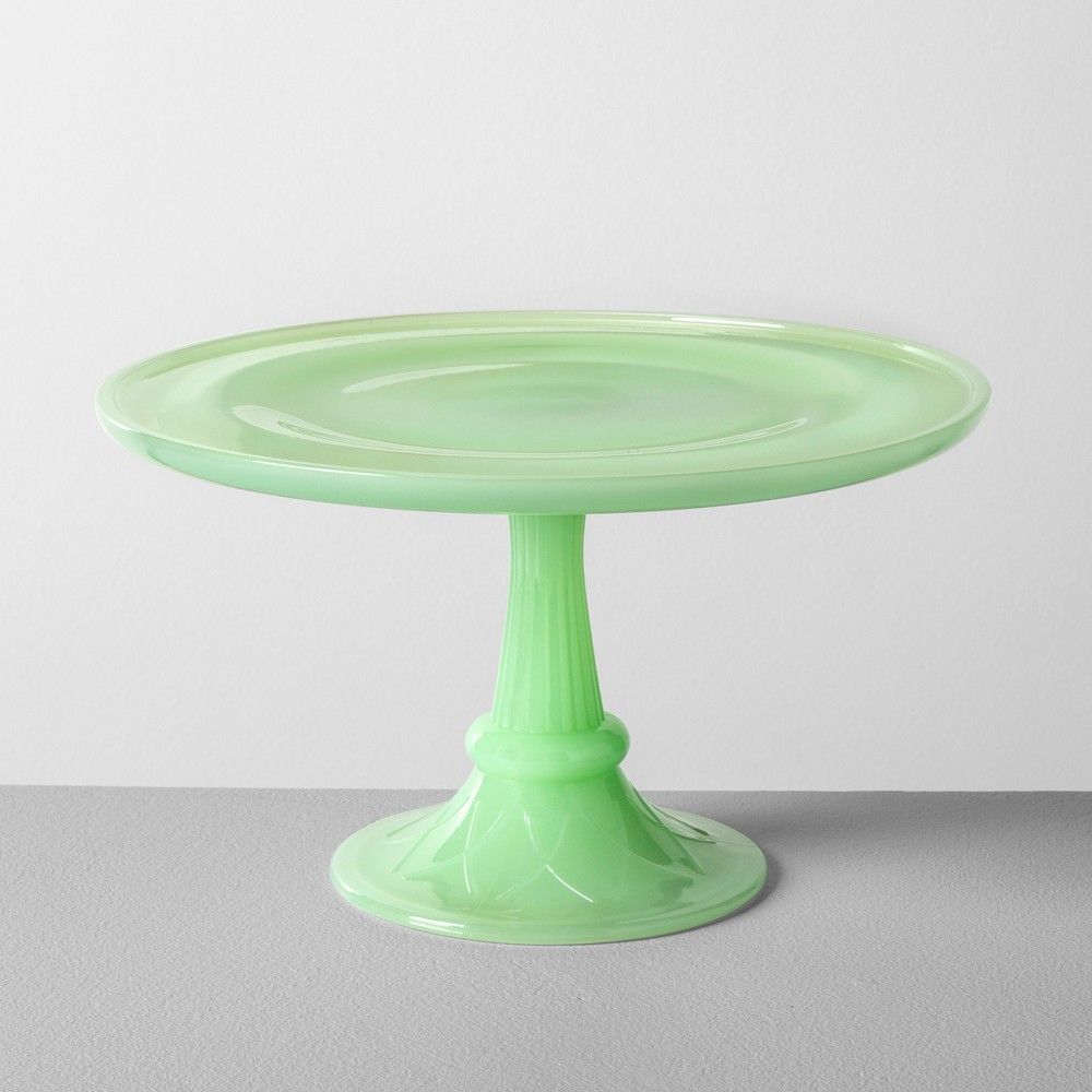 Milk Glass Cake Stand Green - Hearth & Hand with Magnolia | Target