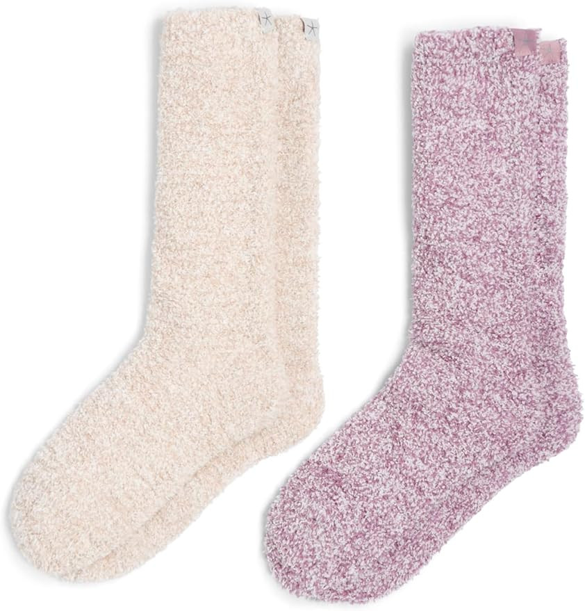 Barefoot Dreams® CozyChic® Two-Pair Heathered Sock Set | Amazon (US)