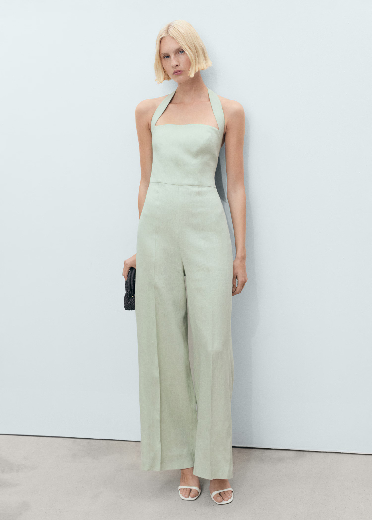 Linen halter jumpsuit - Women | MANGO USA | Mango (US/MX/AU)