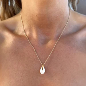 Cowrie Shell Necklace - Gold Shell Necklace - Cowrie Shell Choker - Cowrie Shell Jewelry - Simple... | Etsy (US)