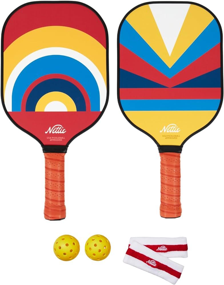 Nettie Pickleball Co - Pickleball Paddle Set of 2 | Double Pack | Lightweight Honeycomb Core | In... | Amazon (US)