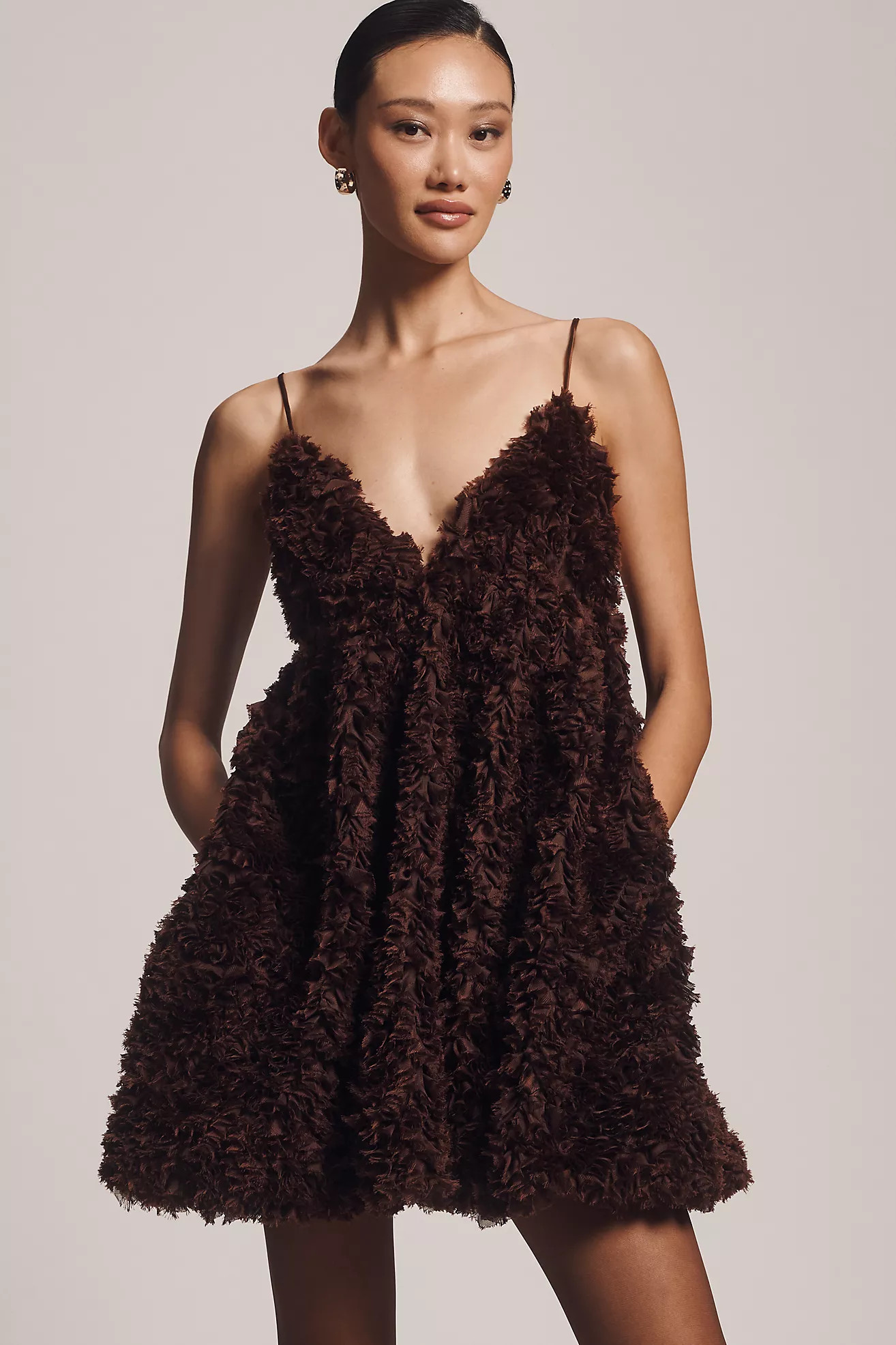 Jacquie The Label Ada Textured Mini Dress | Anthropologie (US)