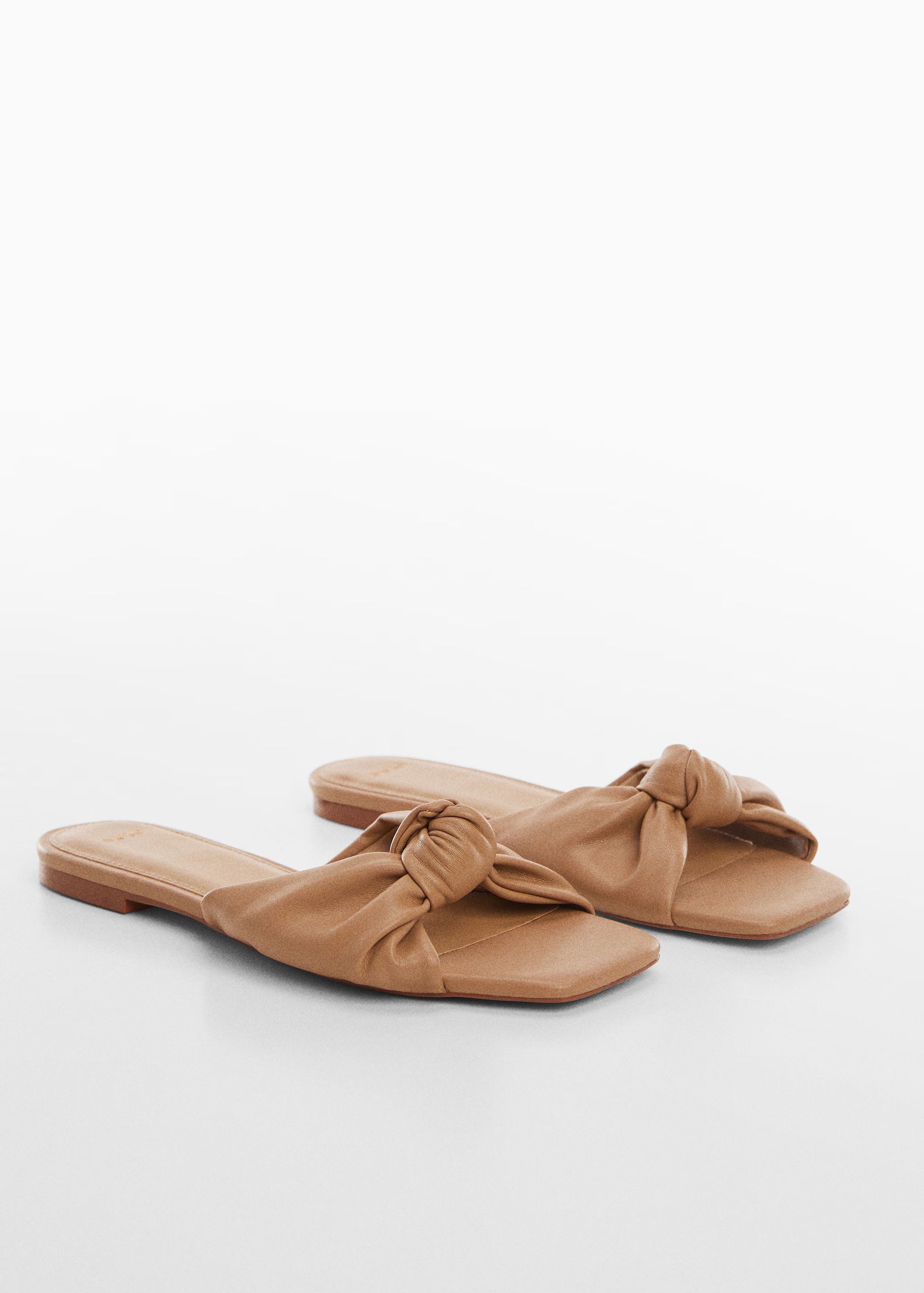 Square-toe sandals with knot detail | MANGO (US)