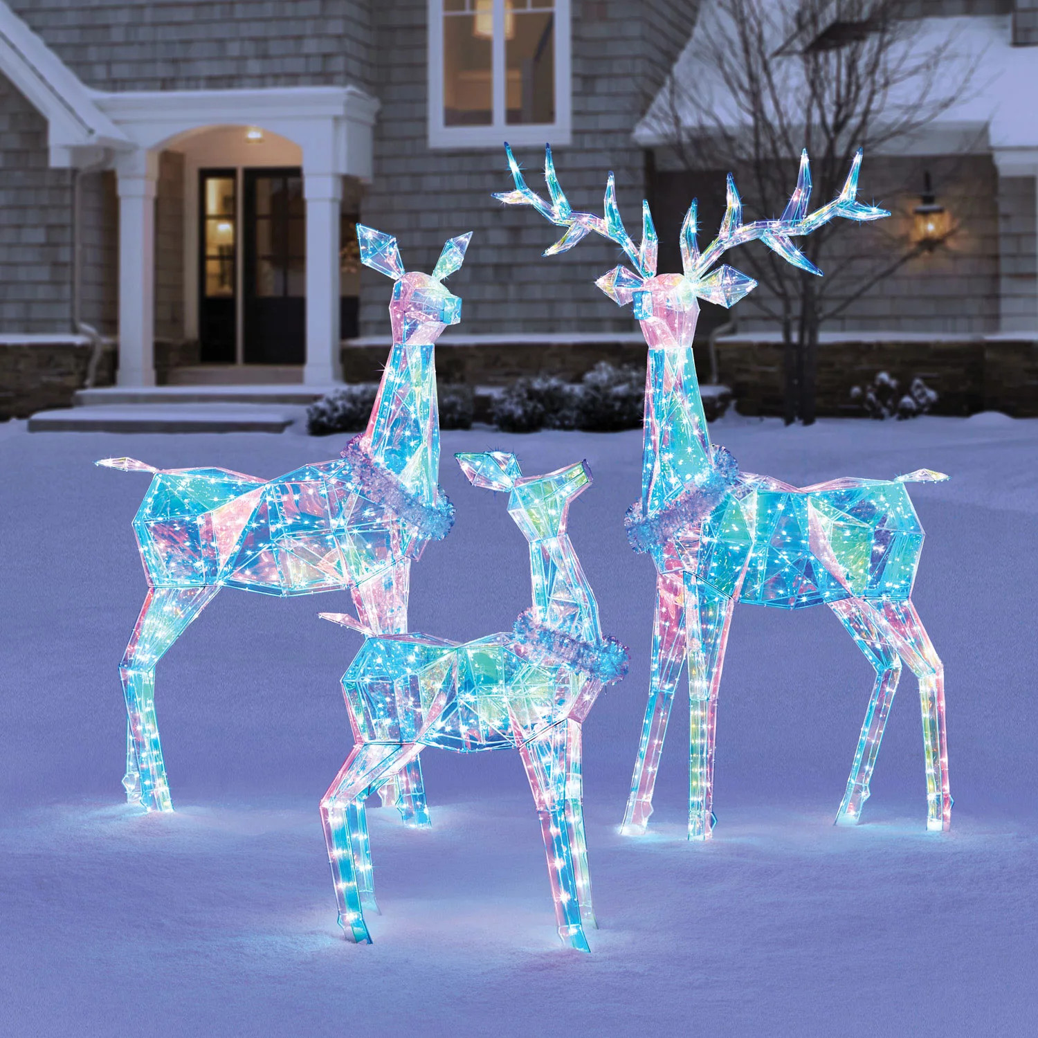 Member's Mark 3-Piece Pre-Lit Prismatic Deer Family | Sam's Club