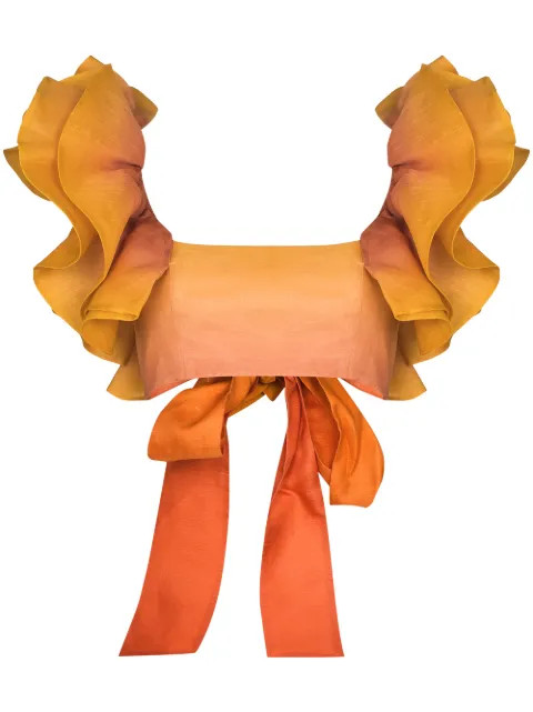 Postcard ruffled ombré cropped top | Farfetch (US)
