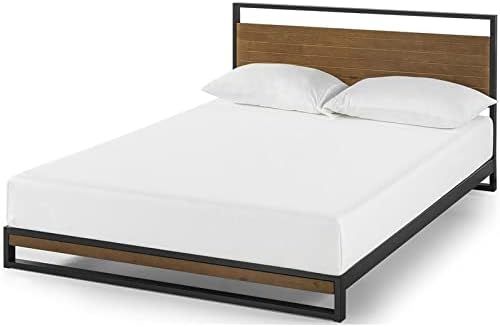 ZINUS Suzanne 37 Inch Bamboo and Metal Platform Bed Frame / Solid Steel Construction / No Box Spr... | Amazon (US)
