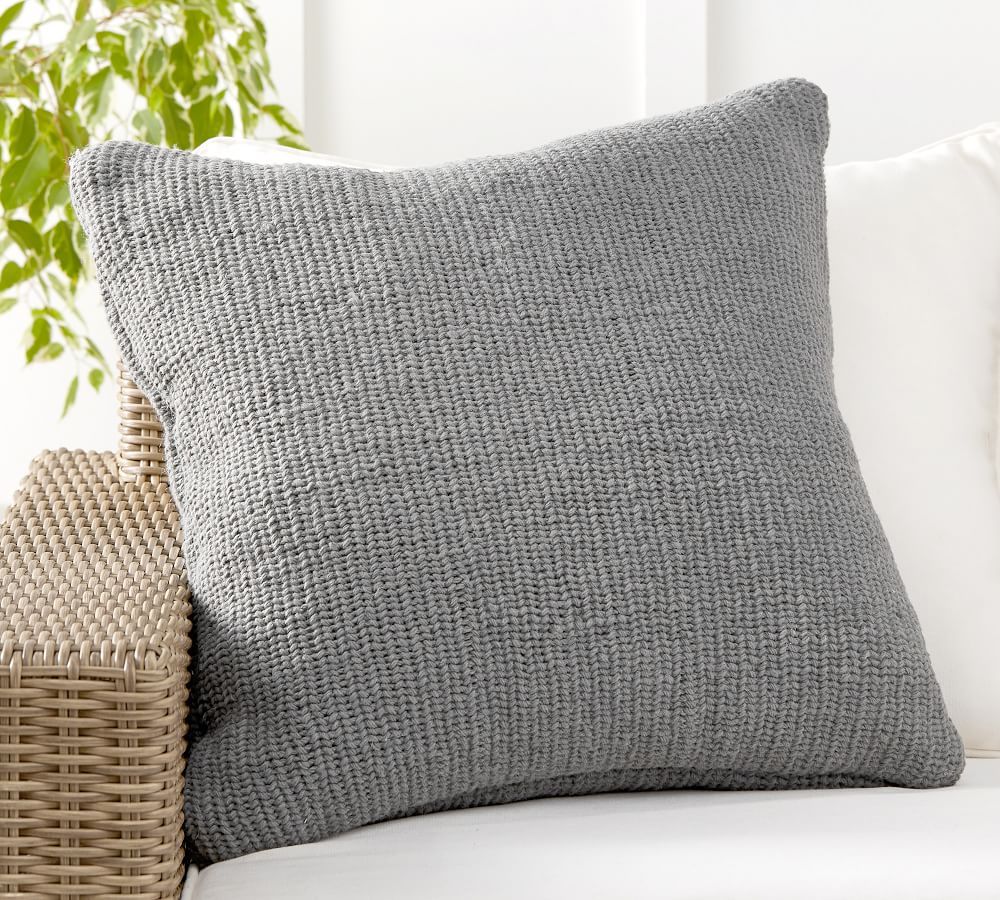 Thallo Textured Indoor/Outdoor Pillow | Pottery Barn (US)