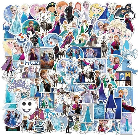 Froze_n Stickers 100PCS Disne_y Stickers Waterproof Vinyl Stickers for Kids Girls Teens Adults Wa... | Amazon (US)