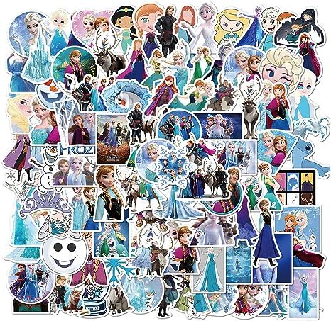 Froze_n Stickers 100PCS Disne_y Stickers Waterproof Vinyl Stickers for Kids Girls Teens Adults Wa... | Amazon (US)