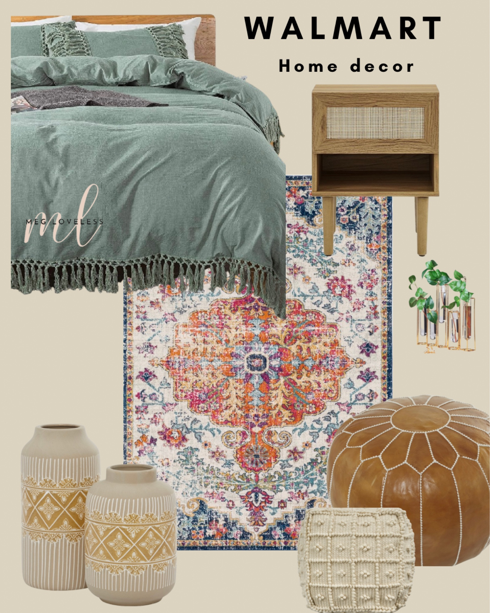 Walmart Boho home decor! 

#competition #boho #homedecor #walmart #rugs #vase #bedding 

#LTKhome #LTKFind #LTKsalealert