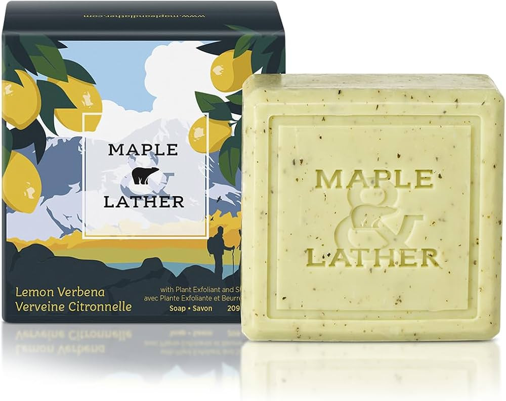 Maple & Lather Triple Milled Bar Soap with Shea Butter, Lemon Verbena Scent, Long-Lasting, Exfoli... | Amazon (US)