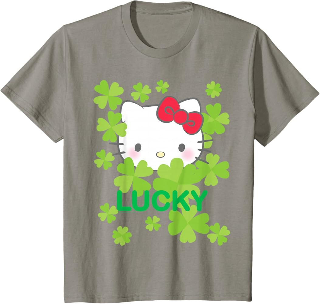 Hello Kitty Lucky Clover St. Patrick's Day Tee Shirt T-Shirt | Amazon (US)