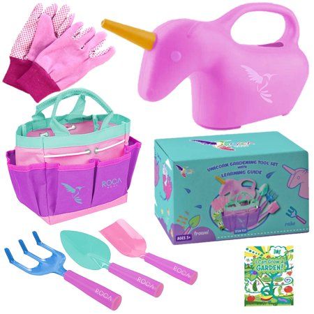 Kids Gardening Set - Unicorn Gifts For Girls - Outdoor Toys – Includes Unicorn Watering Can and Kids | Walmart (US)
