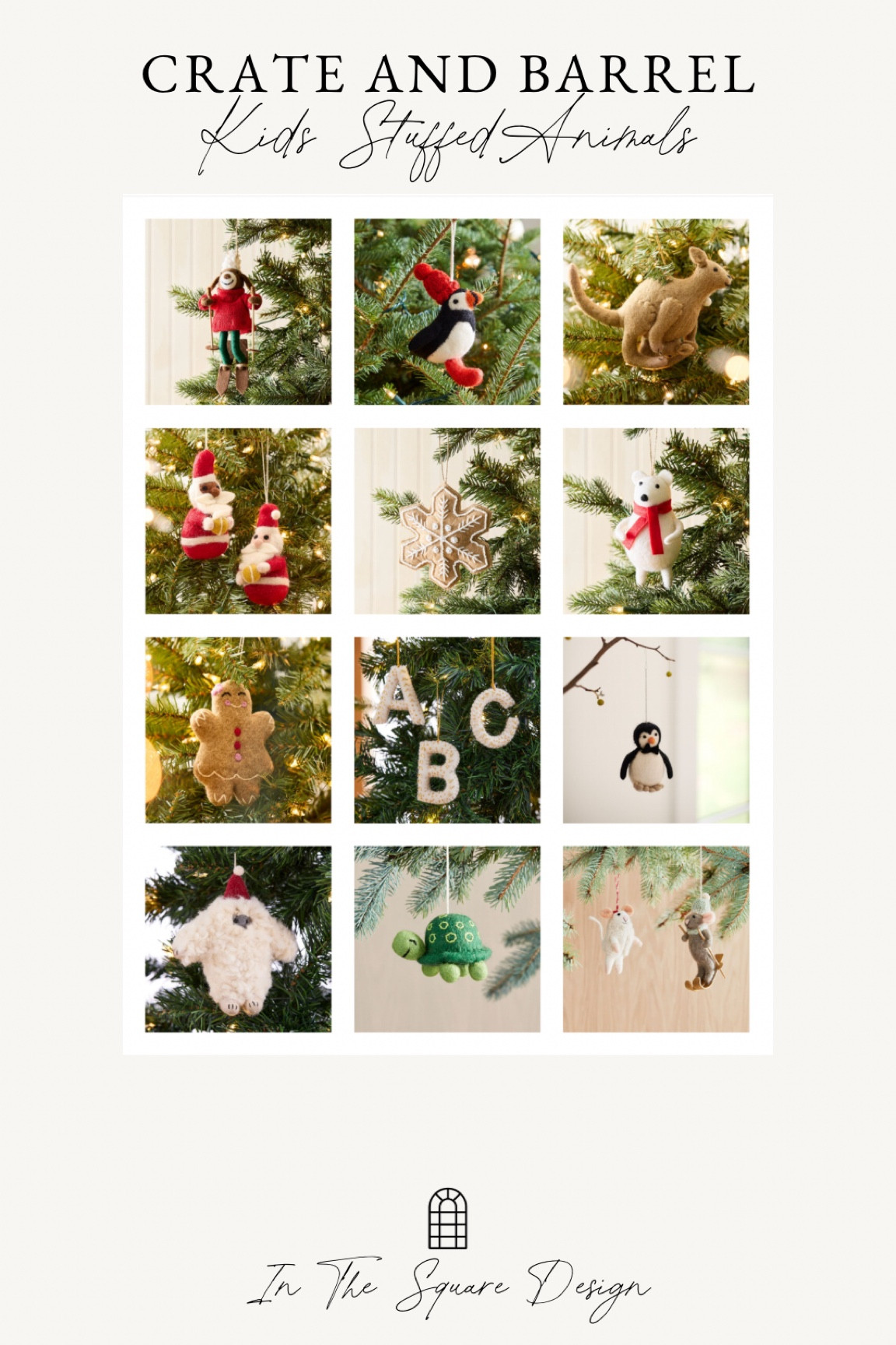 Crate and Barrel Kids Stuffed Animal Ornaments 

#LTKsalealert #LTKfindsunder50 #LTKhome