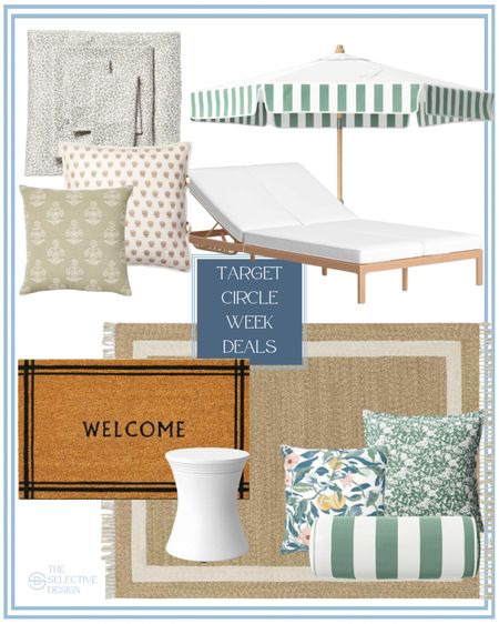 Target circle week is happening now through April 13th! Get 30% off bedding, bath and outdoor finds! 

Outdoor furniture, neutral outdoor rug, welcome mat, outdoor pillows, patio umbrella, green outdoor decor, throw pillow, cute sheets, girls room bedding, outdoor side table, garden stool, home deals, home decor, outdoor deals, patio decor, patio finds, outdoor finds 

#LTKhome #LTKxTarget #LTKfindsunder50