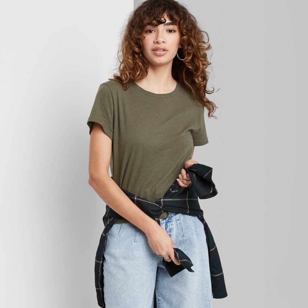 Woen's Short Sleeve Shrunken Boxy T-Shirt - Wild Fable™ | Target