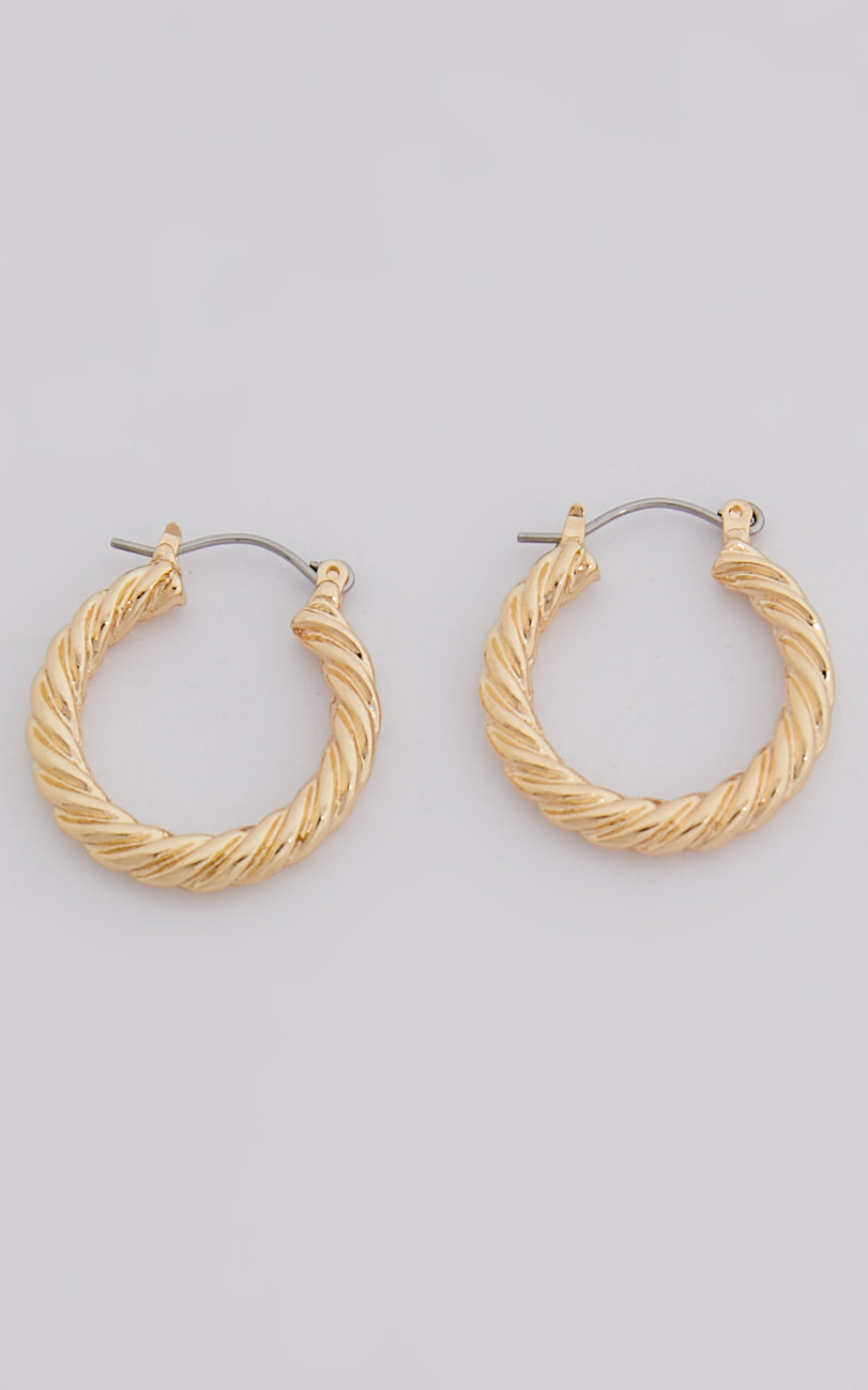 Florah Hoop Earrings in Gold | Showpo (US, UK & Europe)