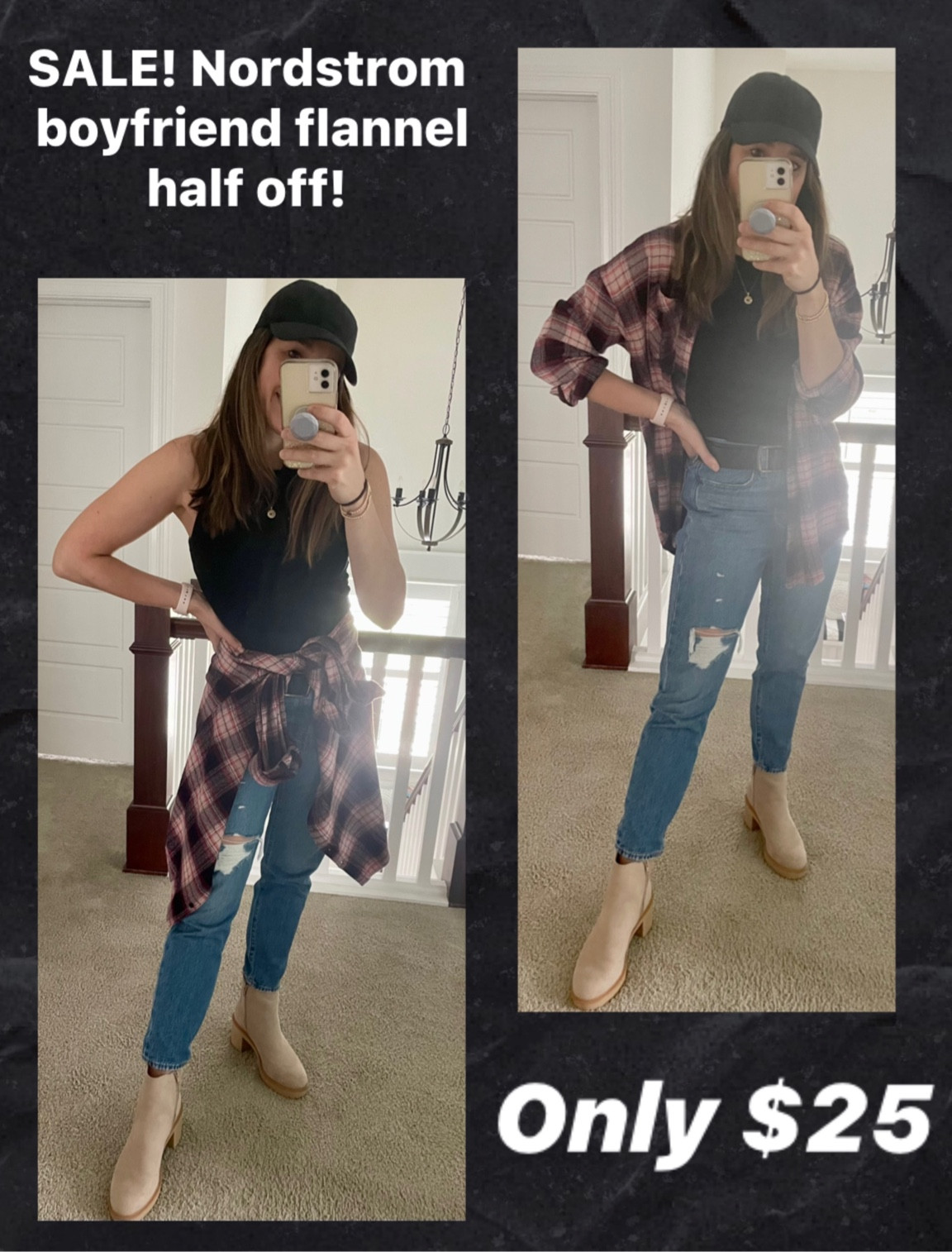 Nordstrom sale alert! New markdown! Boyfriend flannel is half off and only $25!! 

Fall fashion fall outfit shacket flannel plaid casual ootd

#LTKunder50 #LTKSeasonal #LTKsalealert