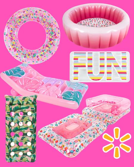 Summer Must Haves, Pool Must haves, Walmart has the cutest floats and lounges this year for your outdoor oasis! 

New at Walmart
Walmart Summer Finds
Pink Floats

#LTKunder50 #LTKswim #LTKSeasonal