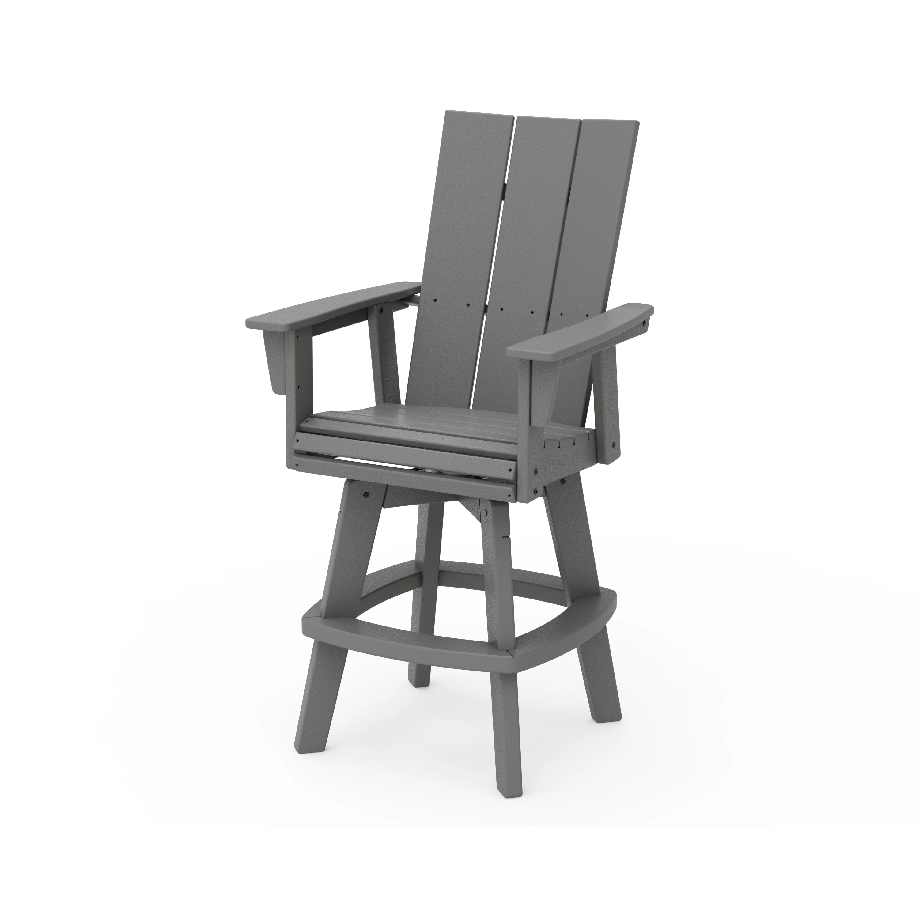 Modern Curveback Adirondack Swivel Bar Chair | POLYWOOD