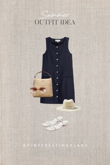 Summer outfit idea. Nordstrom finds. Coastal grandmother outfit. Linen navy dress.

#LTKSeasonal #LTKOver40 #LTKShoeCrush