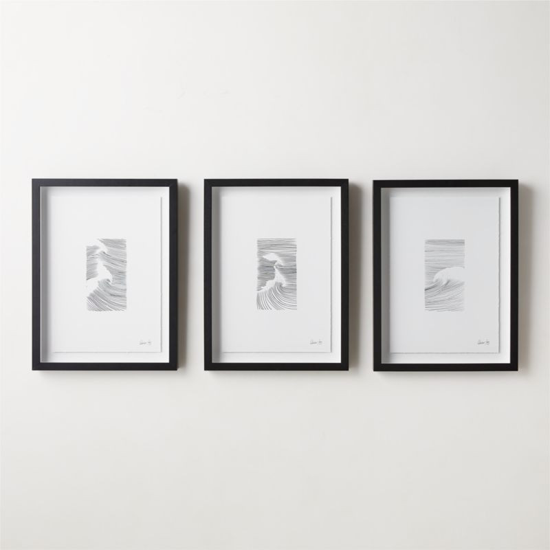 'Mavericks' Framed Wall Art 18"X24" Set of 3 + Reviews | CB2 | CB2