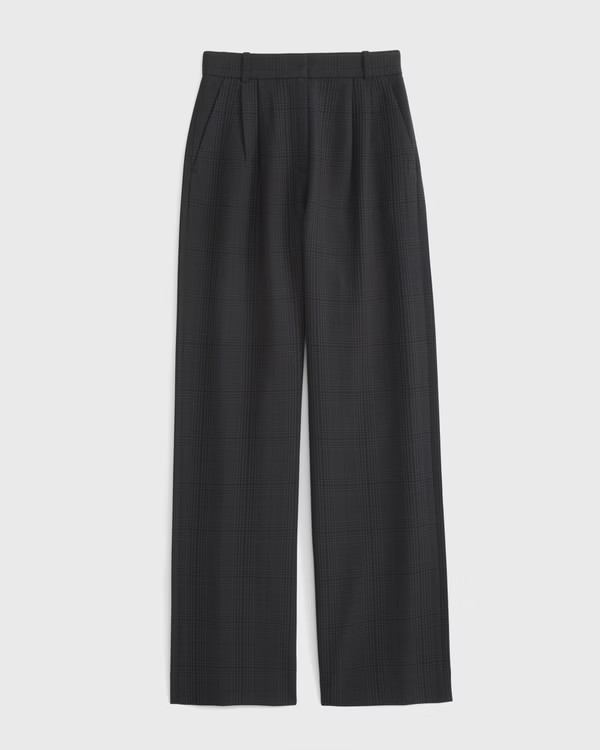 Women's Curve Love A&F Sloane Tailored Wide Leg Pant | Women's New Arrivals | Abercrombie.com | Abercrombie & Fitch (UK)
