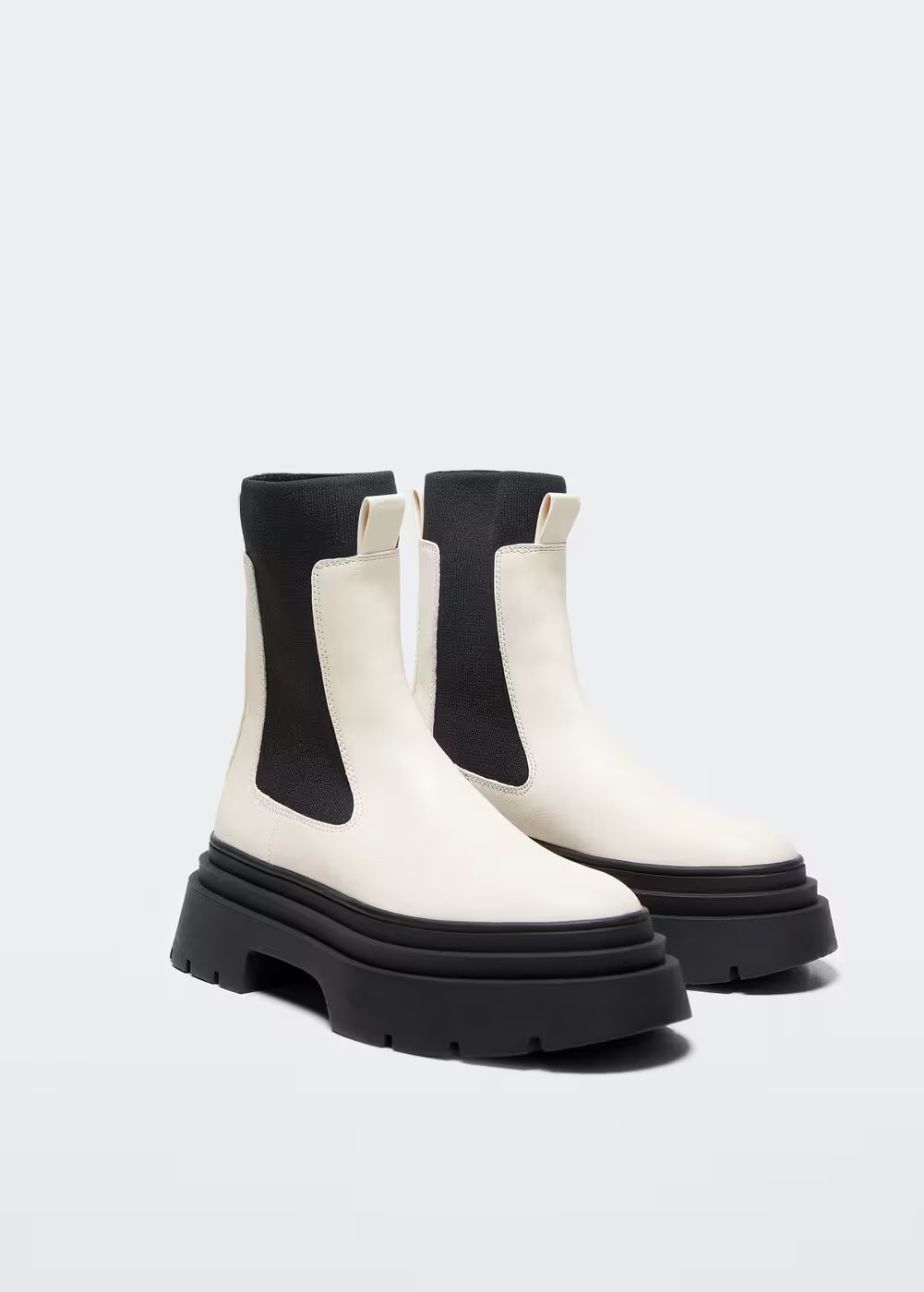Track sole contrast ankle boots -  Women | Mango USA | MANGO (US)