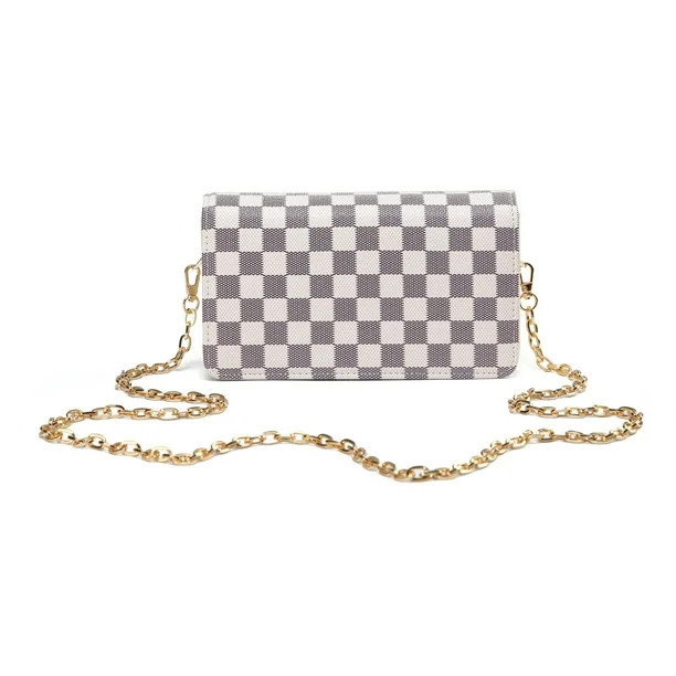 Daisy Rose Check Cross body bag - RFID Blocking with Credit Card slots clutch -PU Vegan Leather (... | Walmart (US)