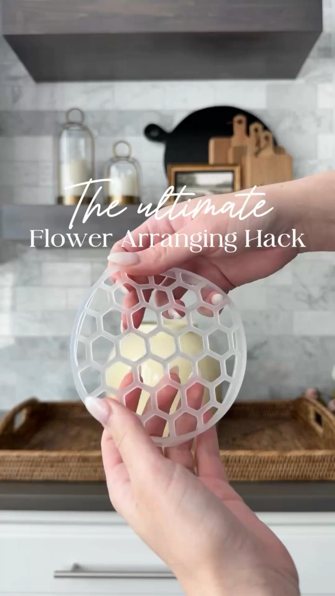 💐If you’ve ever struggled to make flowers look full in a wide vase… this fixes it! It’s the easiest way I’ve found to make a simple bouquet look professionally arranged!

This flexible grid stretches over your vase and holds every stem exactly where you place it so nothing falls or flops. 😍 The silicone grips vase edges and stretches to fit vases 5”-8” wide. It’s perfect for real and faux flowers! You can easily clean and reuse it too! 

#amazonhome #flowerarranging #homedecorfinds
flower arranging hack, flower tape grid, flower frog

#LTKSeasonal #LTKHome